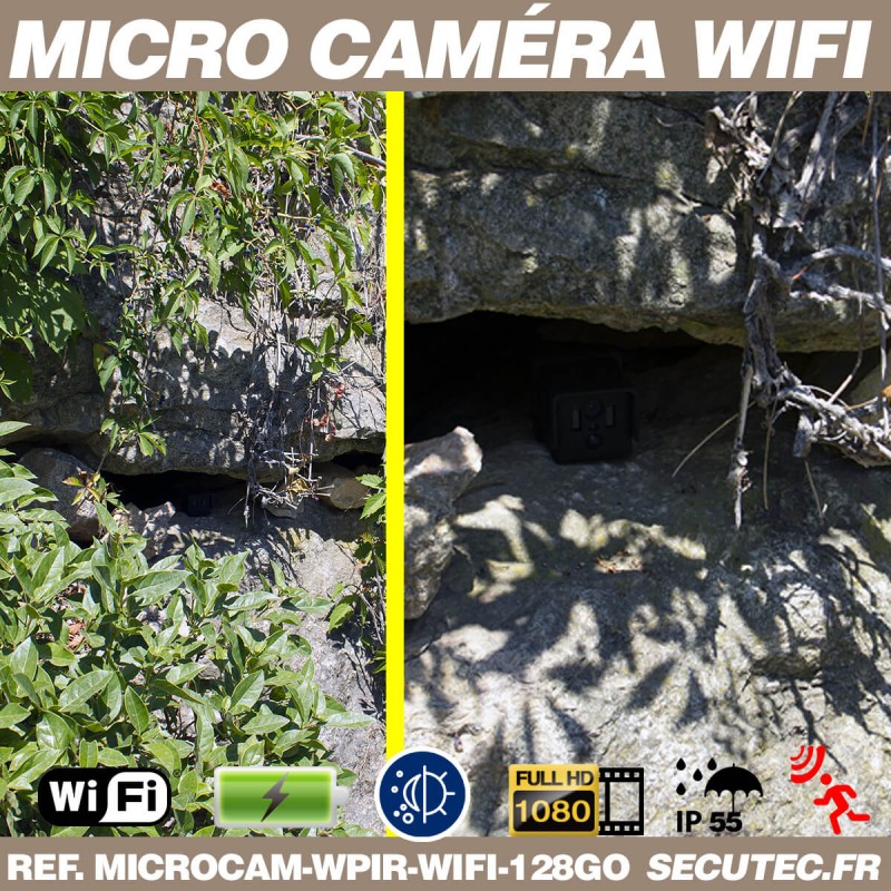 Kit Micro Cam Ra Wifi Hd P Longue Autonomie Waterproof Avec