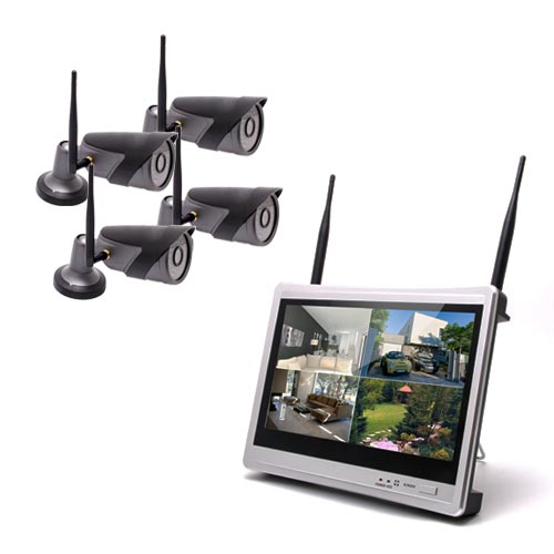 Kit Vid Osurveillance Wifi Cam Ra Hd P Avec Cran Lcd