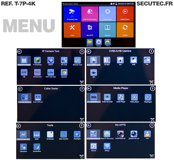 Testeur Et Scanner De Cam Ra Ip Analogique K Max Avec Cran Tactile