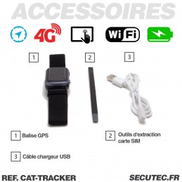 4G Collier GPS pour Chiens Gros Chats Animals APP sans Abonnement avec  Clôture de Sécurité Alarme Sonore et Lumineuse Pédomètre, Traceur GPS Chien  de