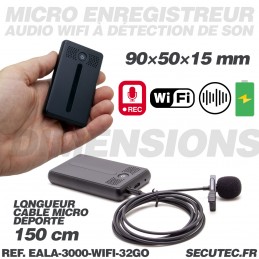 Micro écoute à distance et enregistreur WIFI longue autonomie 120