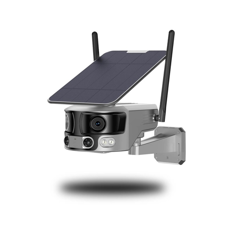 Caméra de surveillance sans fil orientable solaire 4G