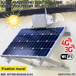 Caméra solaire WiFi Ultra grand angle double objectifs UHD 4K 8MP détection  de mouvement avec alerte sirène waterproof 128Go