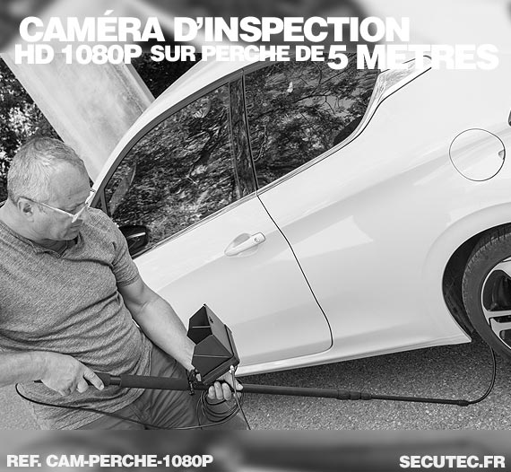 Gowe Flexible 23 mm Camera vidéo Serpent Perche télescopique Caméra  d'inspection sous véhicule Caméra d'inspection avec écran 12,7 cm :  : Bricolage