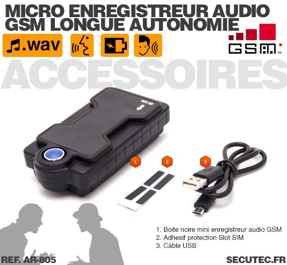 Micro écoute à distance et enregistreur WIFI longue autonomie 120
