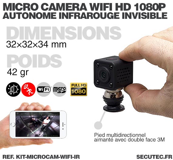 Micro caméra de Surveillance 4G 1080P Grande Autonomie 2 ans
