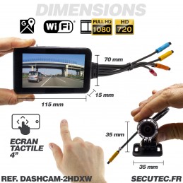1080p double caméra de moto avec fonction GPS enregistreur de conduite  étanche enregistreur vidéo HD pour la conduite de moto